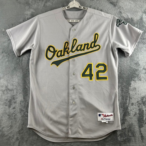 Majestic Other - Majestic Oakland Athletics Team Issue Jersey Mens 48 MLB Jackie Robinson Day 42